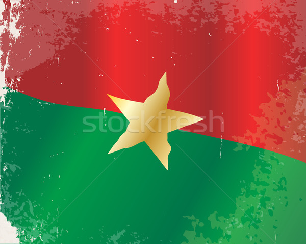 Burkina Faso Flag Stock photo © Bigalbaloo
