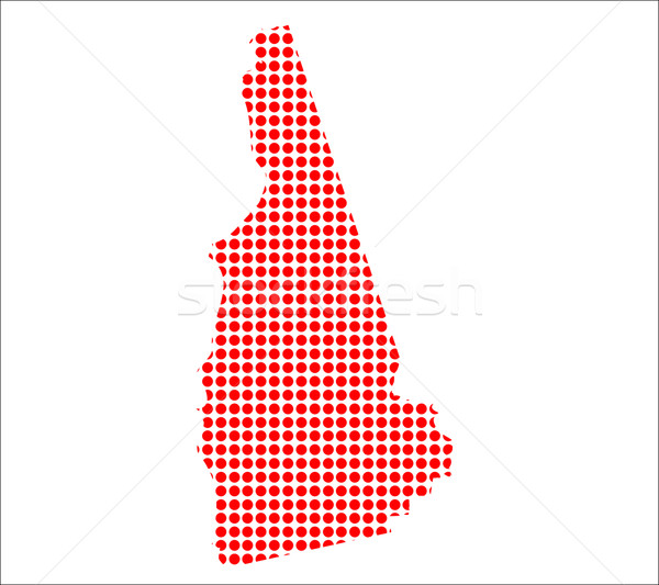 Red Dot Map of New Hampshire Stock photo © Bigalbaloo