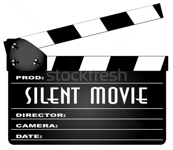 Silent Movie Clapperboard Stock photo © Bigalbaloo