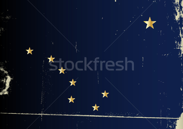 Grunge Flag of Alaska Stock photo © Bigalbaloo