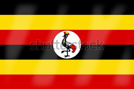 Uganda Flag Stock photo © Bigalbaloo