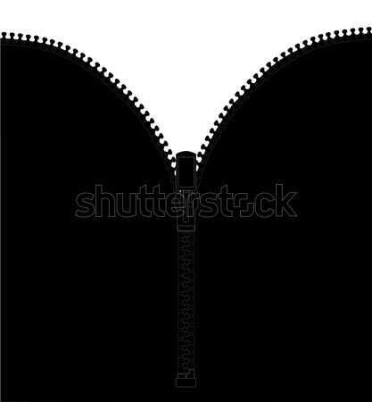 黒 ジッパー 典型的な 素材 ファッション 金属 ストックフォト © Bigalbaloo