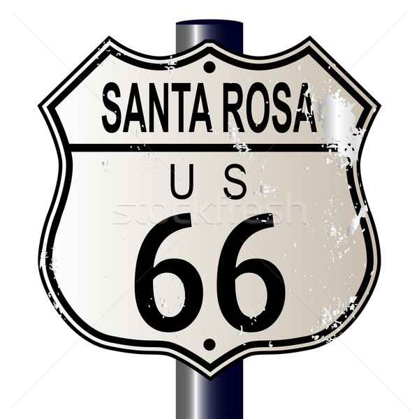 Route 66 шоссе знак дорожный знак белый легенда Сток-фото © Bigalbaloo