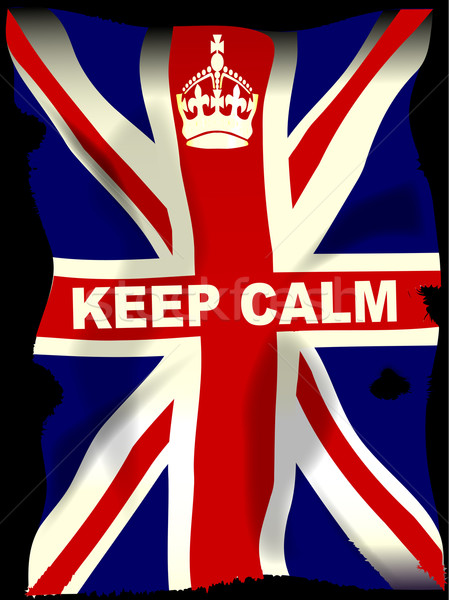 Keep Calm Union Jack Stock photo © Bigalbaloo