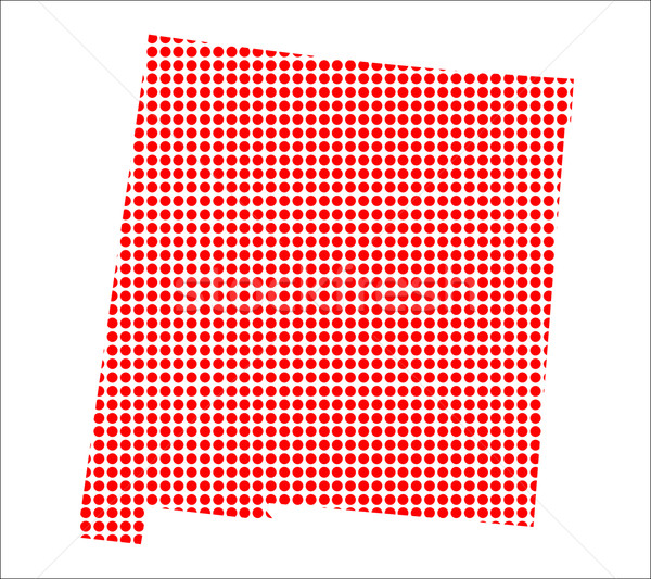 Red Dot Map of New Mexico Stock photo © Bigalbaloo