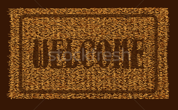 Welcome Coconut Doormat Stock photo © Bigalbaloo