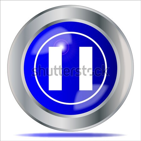 Pause Icon Button Stock photo © Bigalbaloo