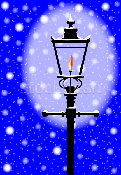 Winter Gaslight Stock photo © Bigalbaloo