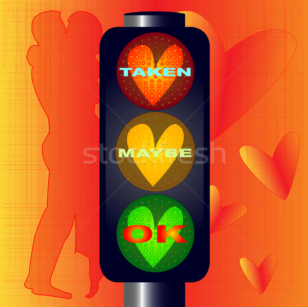 Taken Maybe OK Traffic Lights Stock photo © Bigalbaloo