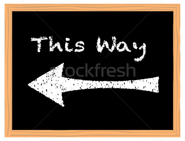 This Way Chalk Board Stock photo © Bigalbaloo