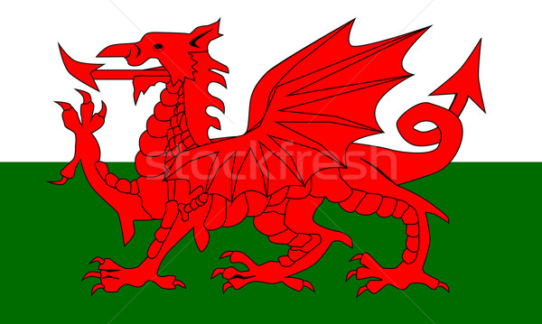 Welsh Dragon Flag Stock photo © Bigalbaloo