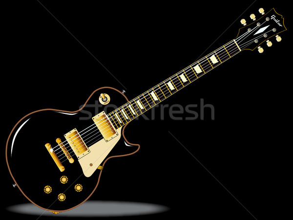 Zdjęcia stock: Blues · gitara · rock · toczyć · czarny · odizolowany