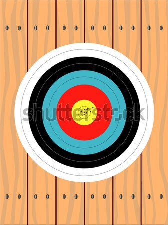 Target bullet sluiten hout pistool tekening Stockfoto © Bigalbaloo
