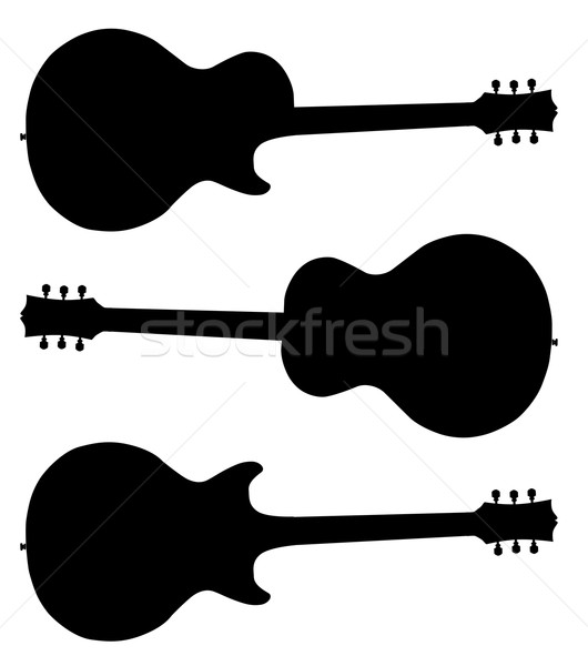 Guitar Silhouettes Stock photo © Bigalbaloo