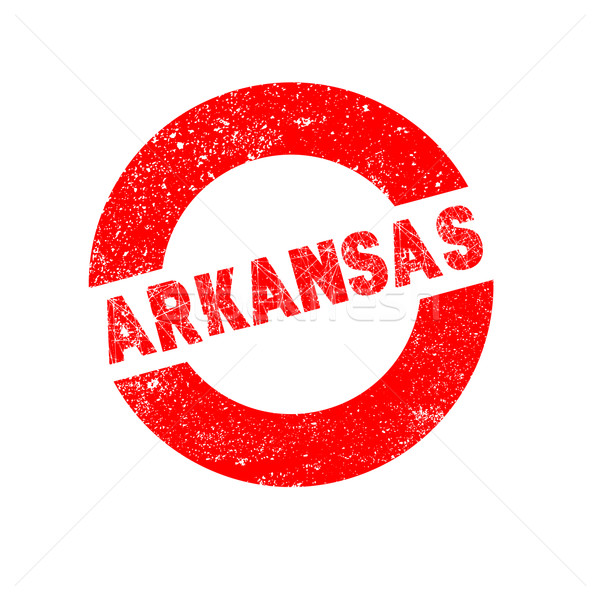 Goma tinta sello Arkansas texto Foto stock © Bigalbaloo
