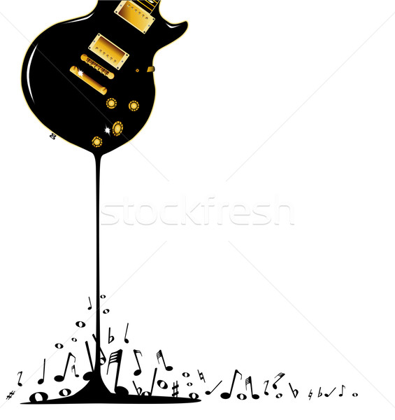 Muzyki rock gitara w dół Zdjęcia stock © Bigalbaloo