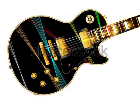 Jazz plakat typowy gitara zestaw Zdjęcia stock © Bigalbaloo