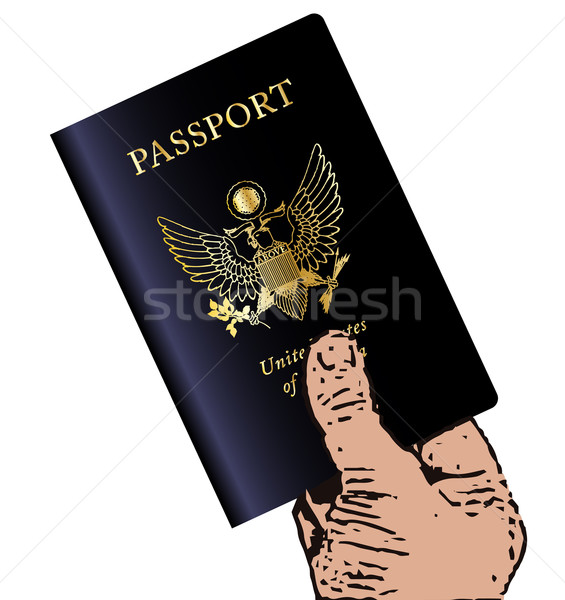 Stock photo: Holding USA Passport