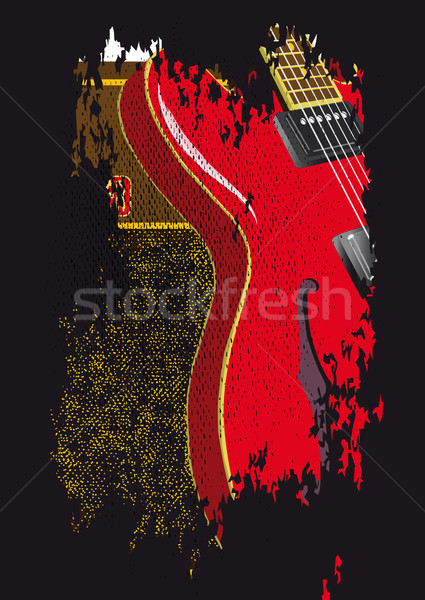 Guitar And Amplifier Grunge Stock photo © Bigalbaloo