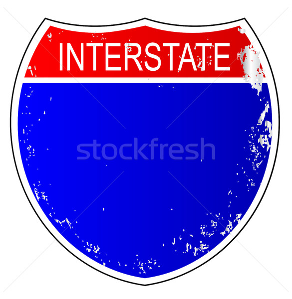 Interstate Sign Isolated Stock photo © Bigalbaloo