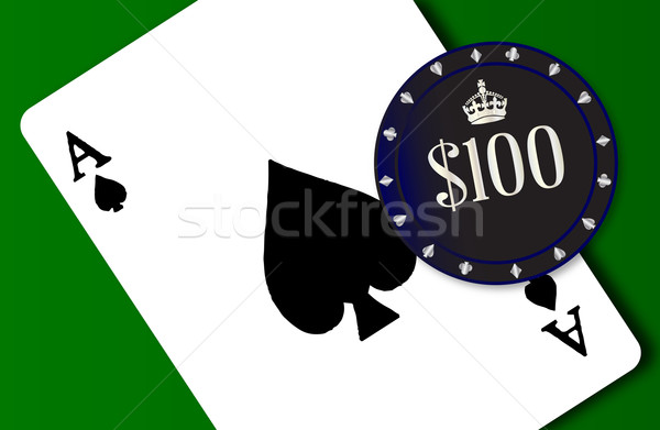 As wysoki pik poker chip monety Zdjęcia stock © Bigalbaloo