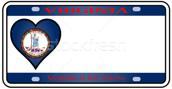 Virginia License Plate Stock photo © Bigalbaloo
