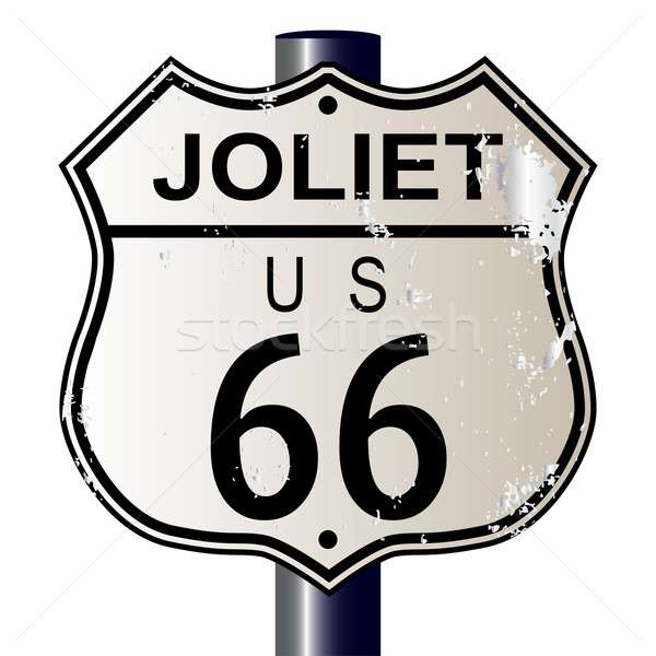 Route 66 знак дорожный знак белый легенда маршрут Сток-фото © Bigalbaloo