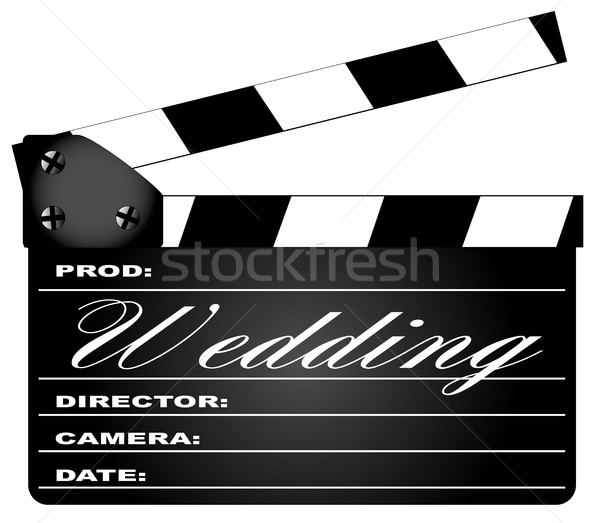 Casamento típico filme lenda isolado branco Foto stock © Bigalbaloo