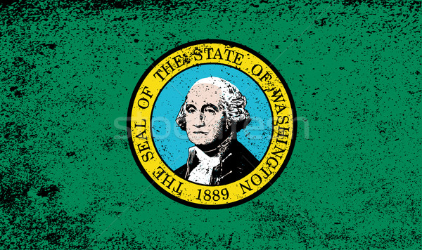 Flag of Washington State With Grunge Stock photo © Bigalbaloo