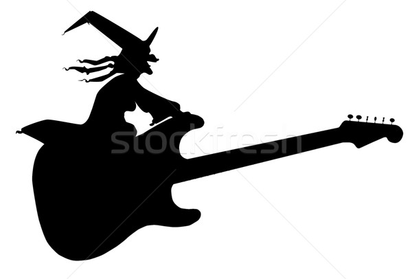 Guitar Witch Stock photo © Bigalbaloo