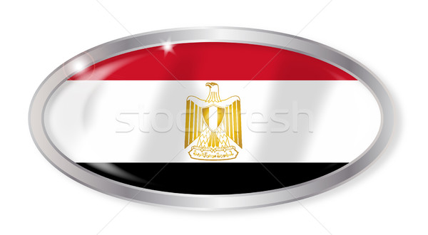 Egypt Flag Oval Button Stock photo © Bigalbaloo