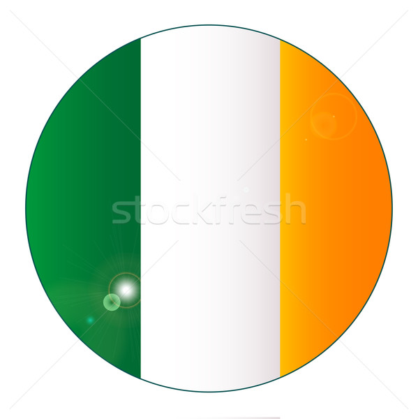 Foto stock: Irlandés · bandera · botón · república · Irlanda · diseno