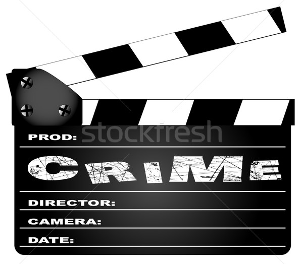 Crime Movie Clapperboard Stock photo © Bigalbaloo