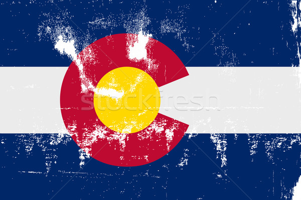 Colorado State Flag Grunge Stock photo © Bigalbaloo