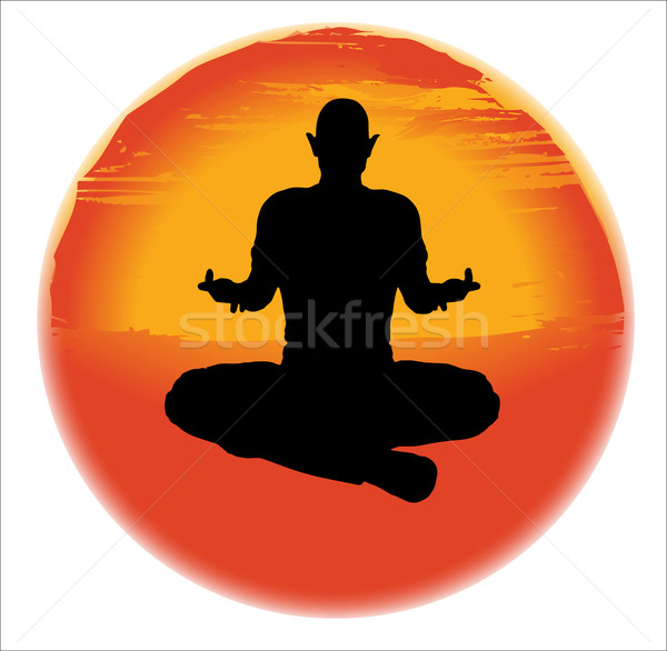 The Sukhasana Pose Stock photo © Bigalbaloo
