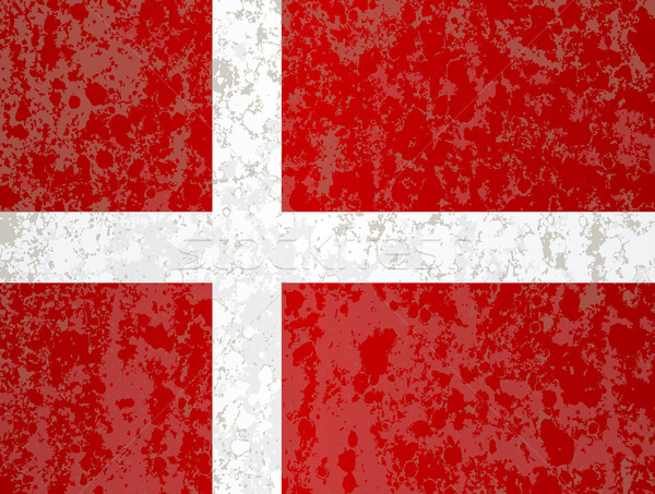 商业照片: 旗· 丹麦 · 褴褛 · 红色 ·白· 背景