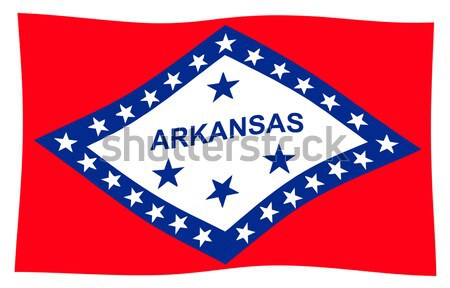 Flagge Arkansas USA Sternen weiß Grafik Stock foto © Bigalbaloo