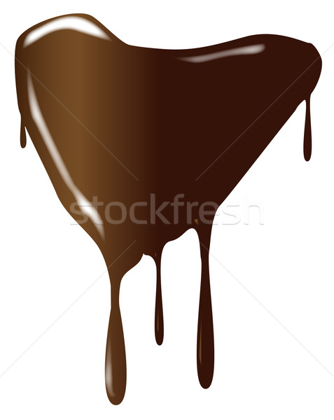 Melting Chocolate Heart Stock photo © Bigalbaloo