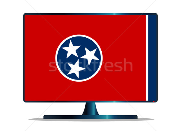 Zászló tv képernyő számítógép monitor mac Stock fotó © Bigalbaloo