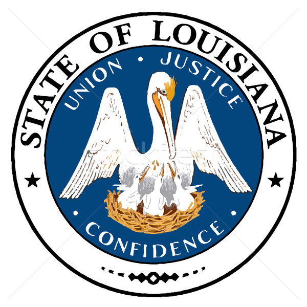 Louisiane sceau blanche dessin [[stock_photo]] © Bigalbaloo