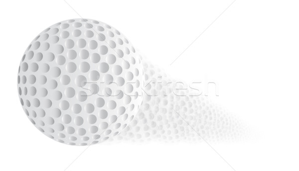 Golflabda röppálya fehér művészet zöld labda Stock fotó © Bigalbaloo
