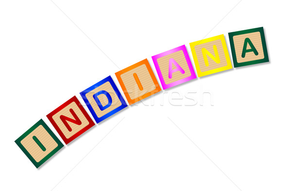 Indiana cartas colección ortografía blanco Foto stock © Bigalbaloo