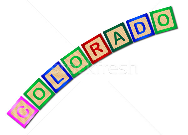 Colorado cartas colección ortografía blanco Foto stock © Bigalbaloo