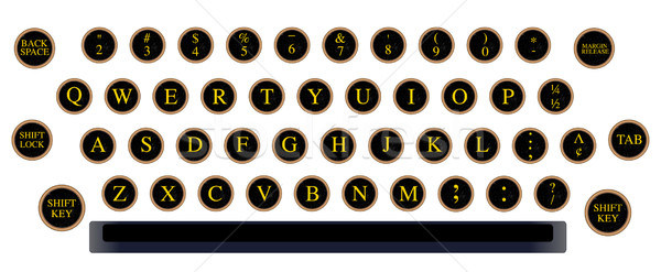 Typewriter Key Layout Stock photo © Bigalbaloo