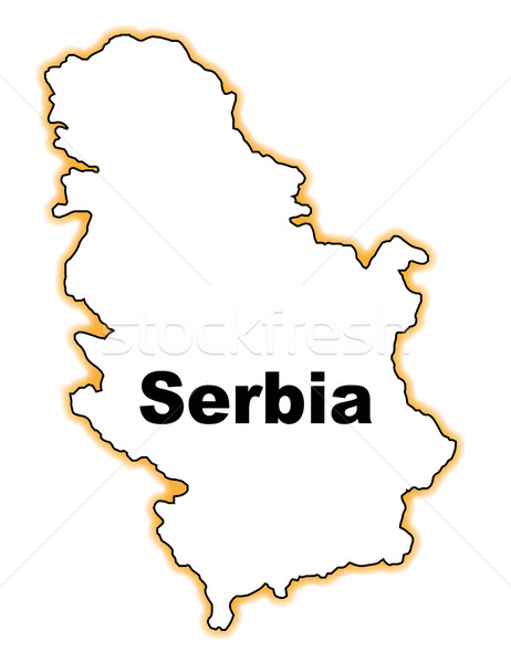 Zdjęcia stock: Serbia · Pokaż · biały · rysunek