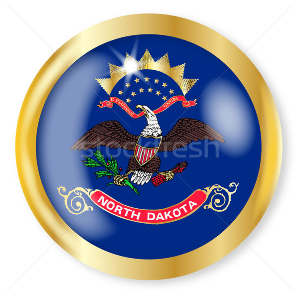 North Dakota Flag Button Stock photo © Bigalbaloo