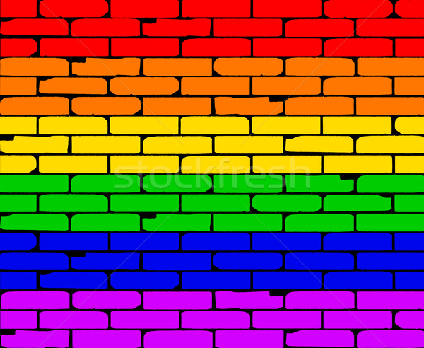 Transexual Rainbow Wall Stock photo © Bigalbaloo
