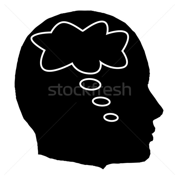 Head Thought Bubble Stock photo © Bigalbaloo