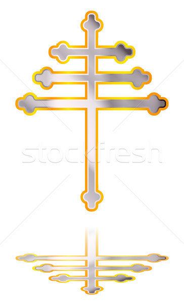 Maronite Christian Cross Reflection Stock photo © Bigalbaloo
