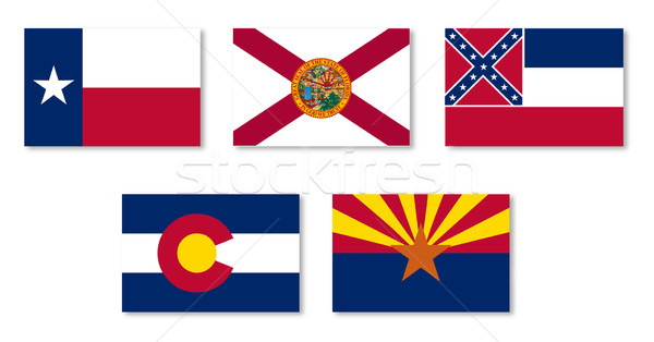 United States State Flag Collection Stock photo © Bigalbaloo